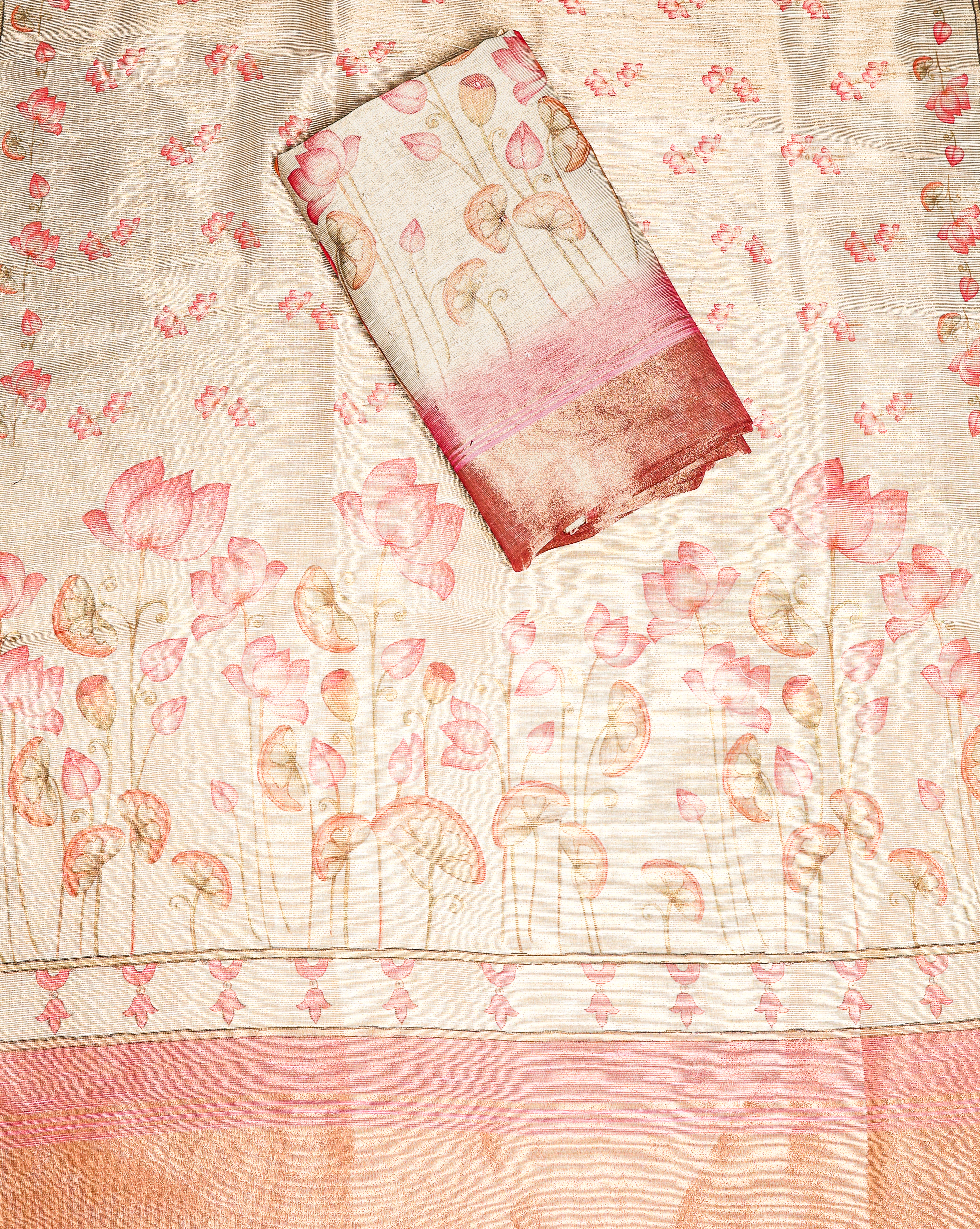 TEHZEEB - TISSUE SILK PRINTED 2 PIECE SET