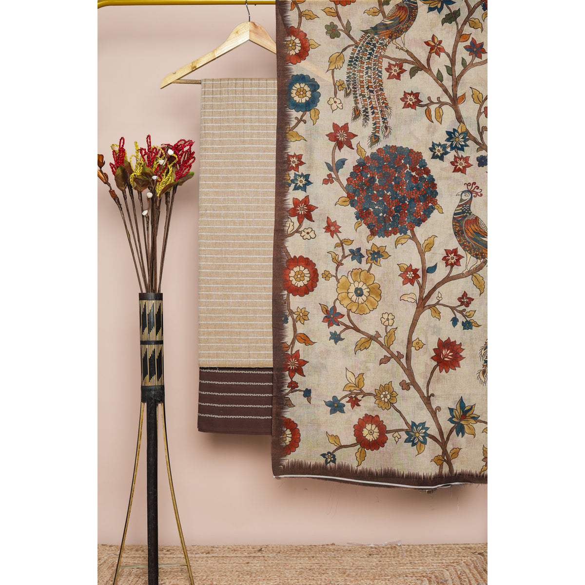 PURE COTTON KALAMKARI PRINTED SUIT SET