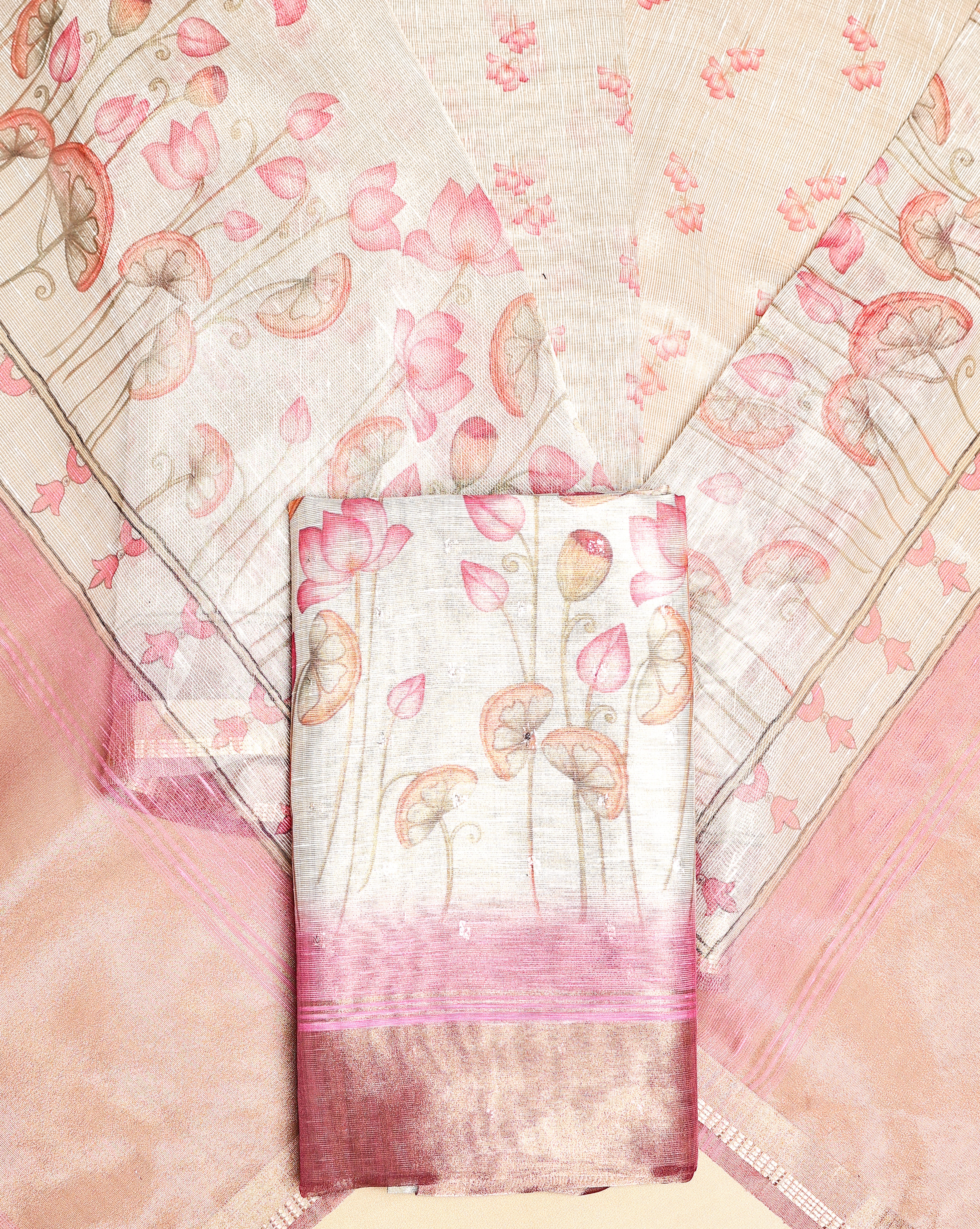 TEHZEEB - TISSUE SILK PRINTED 2 PIECE SET