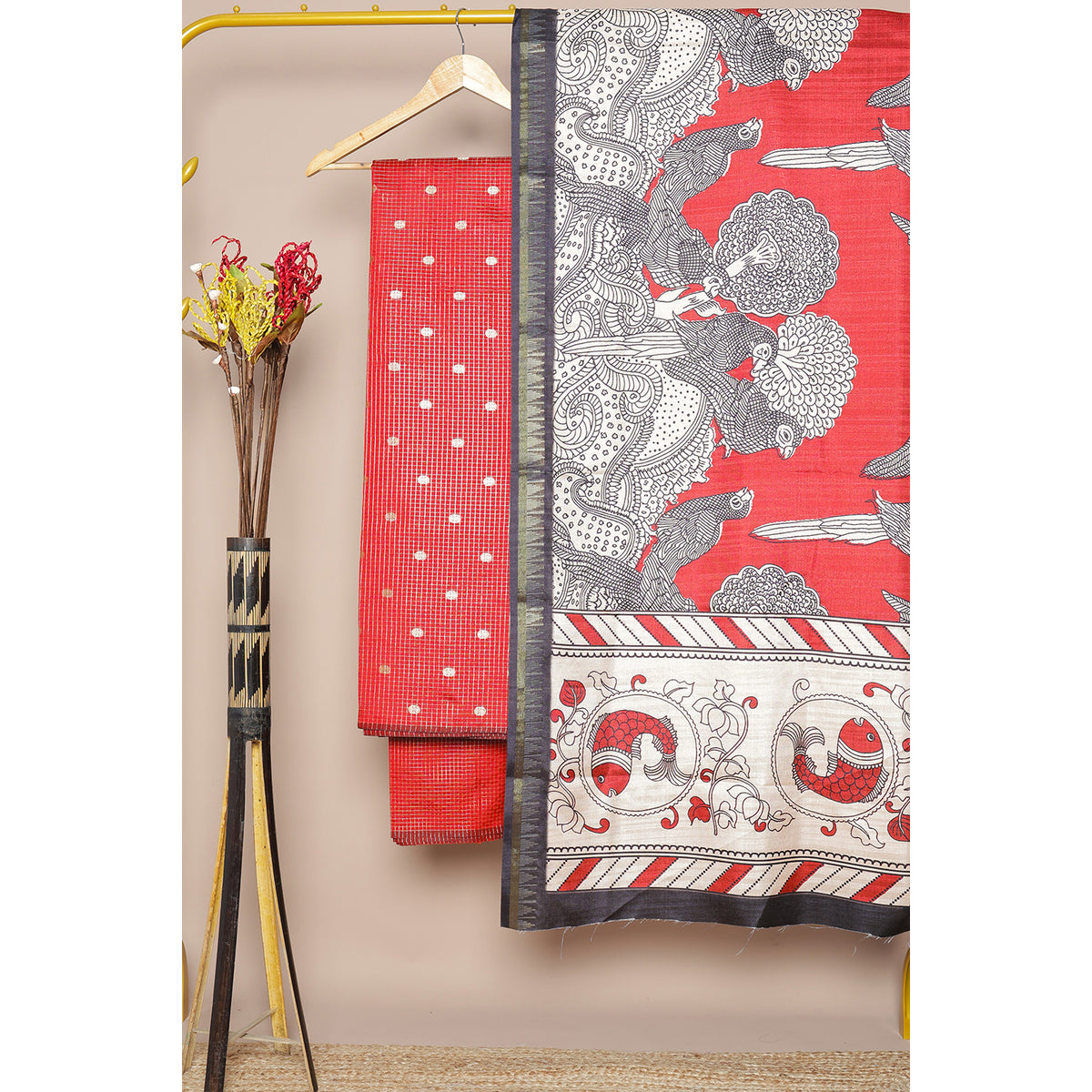 BANARASI CHANDERI SILK SUIT SET