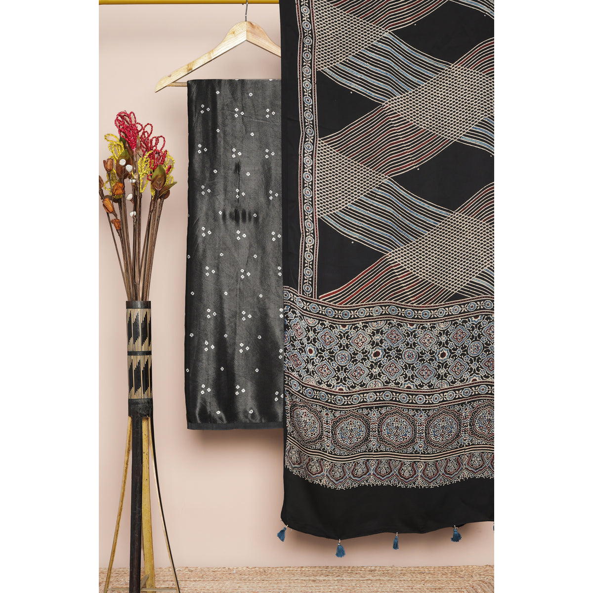 PURE MASHRU GAJJI SILK 2 PIECE SET
