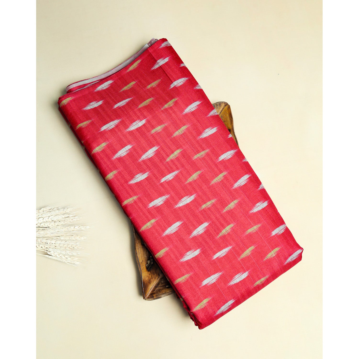 SEMI TUSSAR IKAT PRINTED FABRIC
