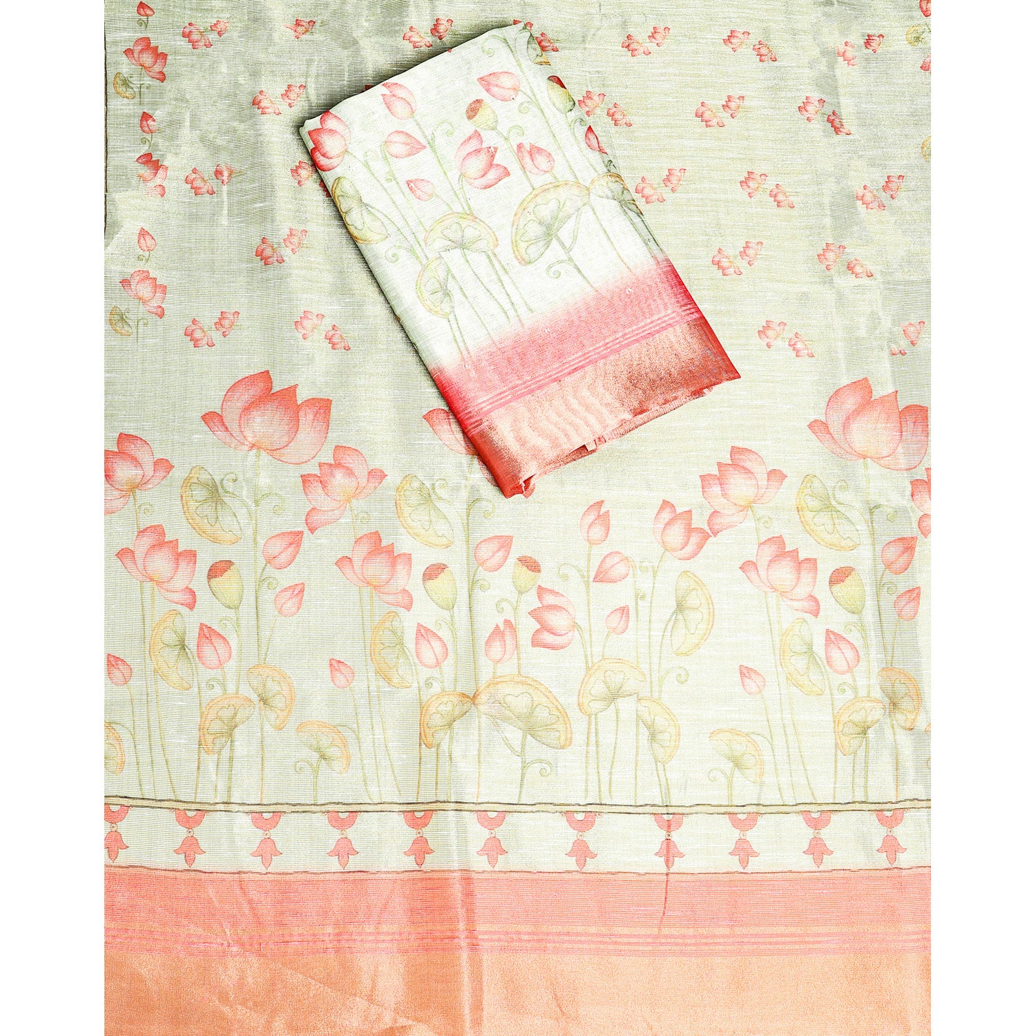 TEHZEEB - TISSUE SILK PRINTED 2 PIECE SET