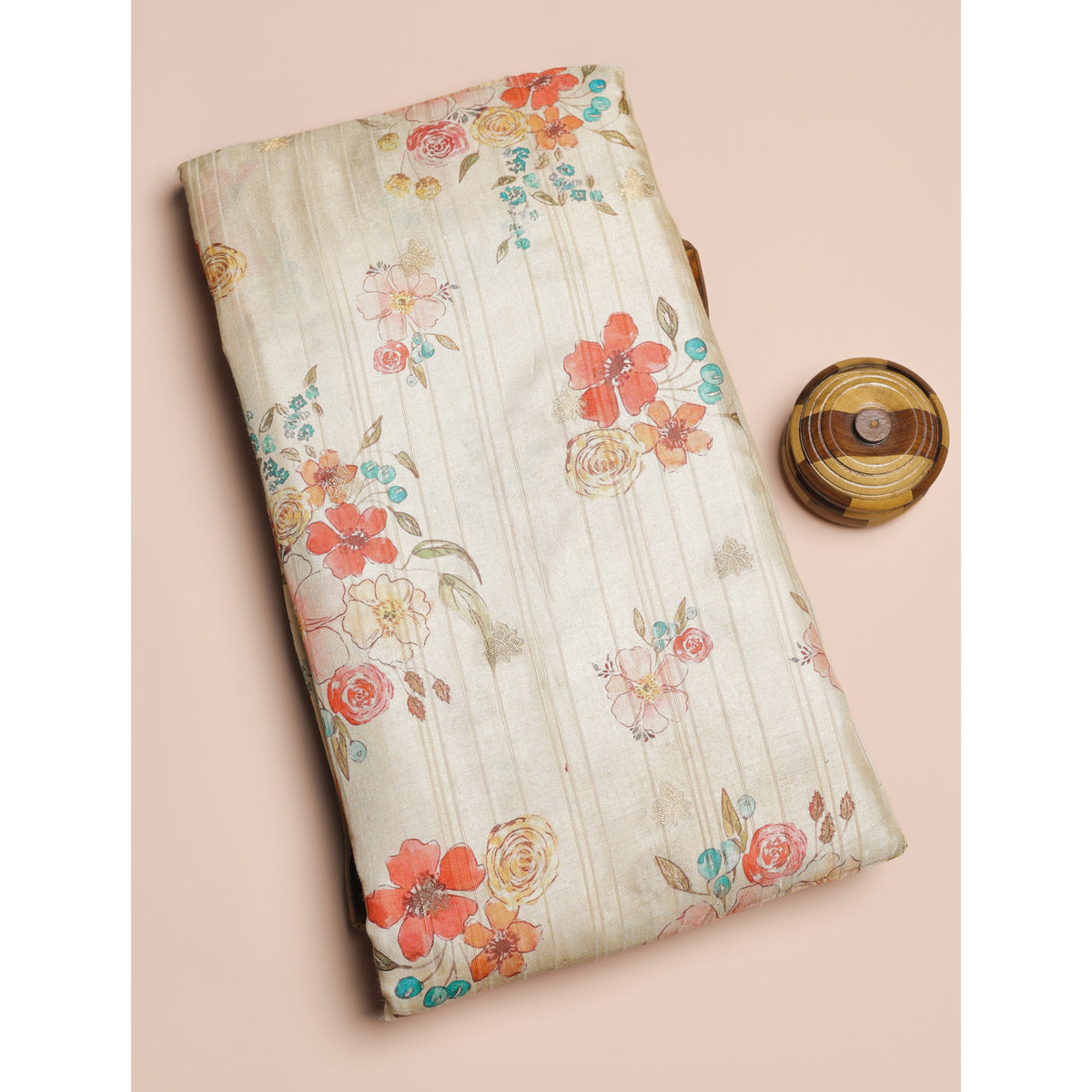 SEMI TUSSAR PRINTED FABRIC