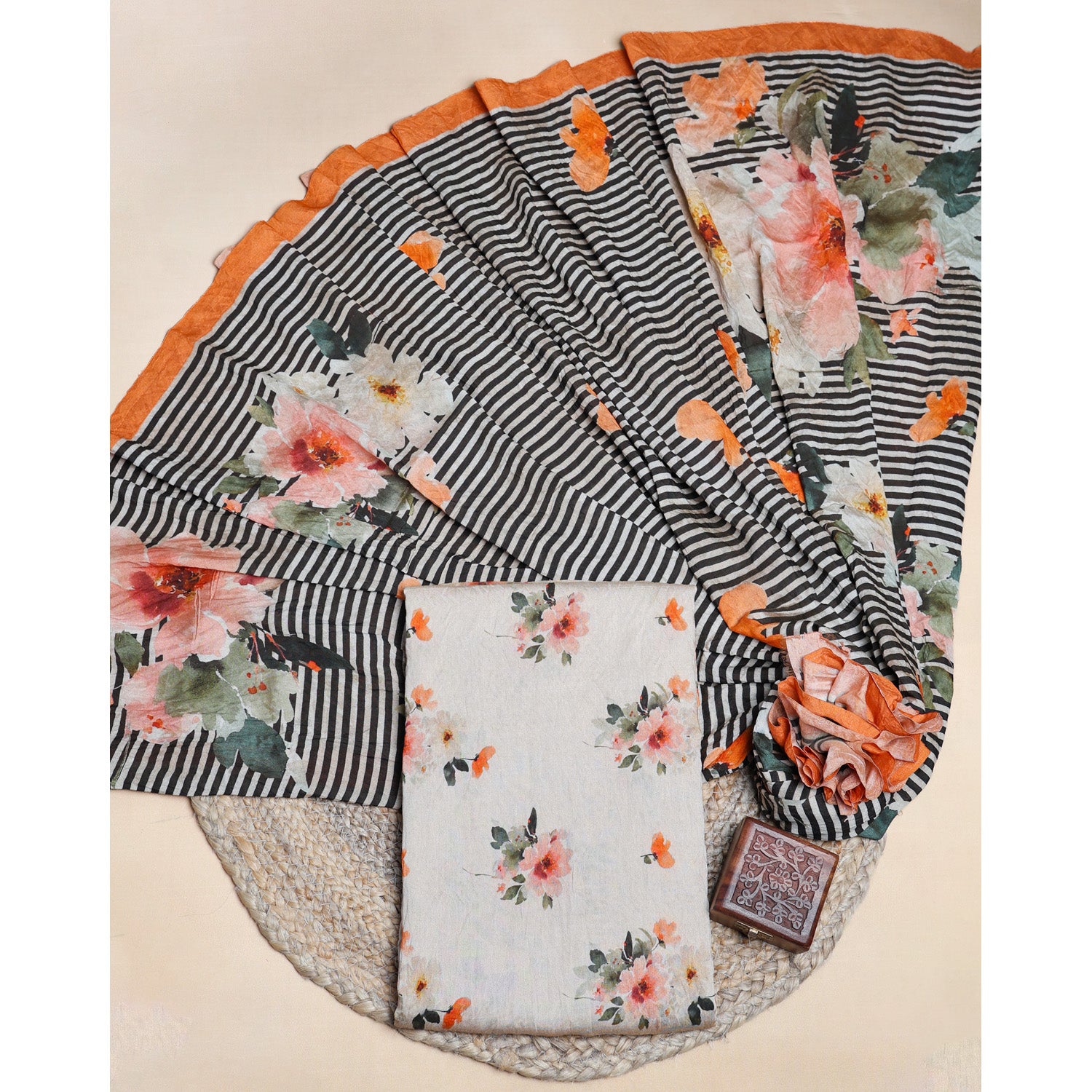 MOGRA CHANDERI 2 PIECE SET