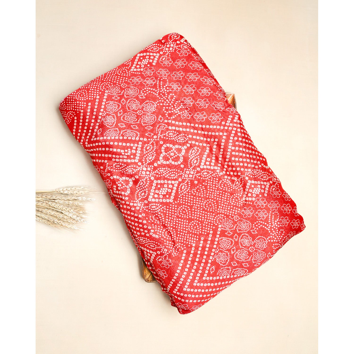 PURE CHINON BANDHANI PRINTED FABRIC