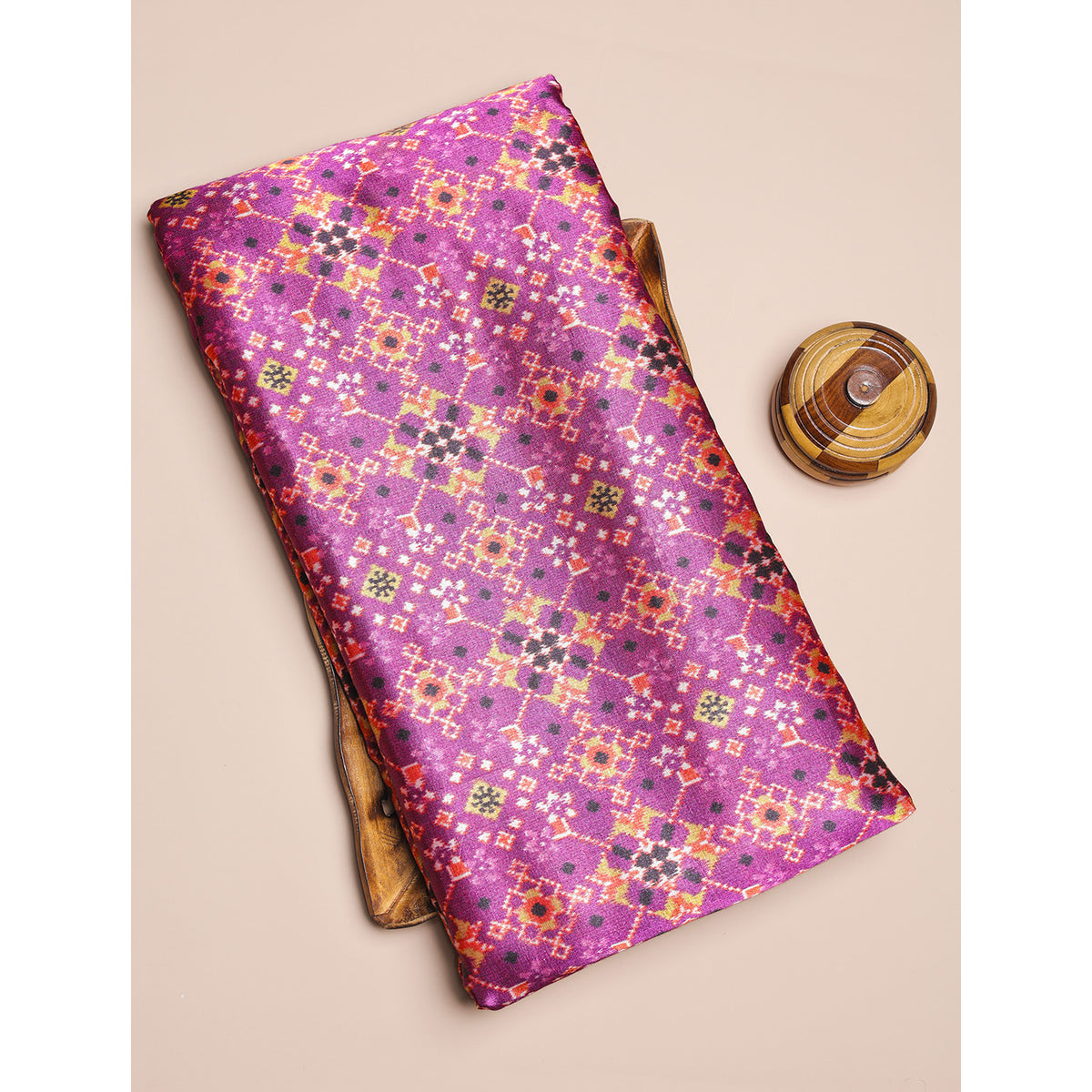 PURE MASHRU GAJJI SILK PRINTED FABRIC