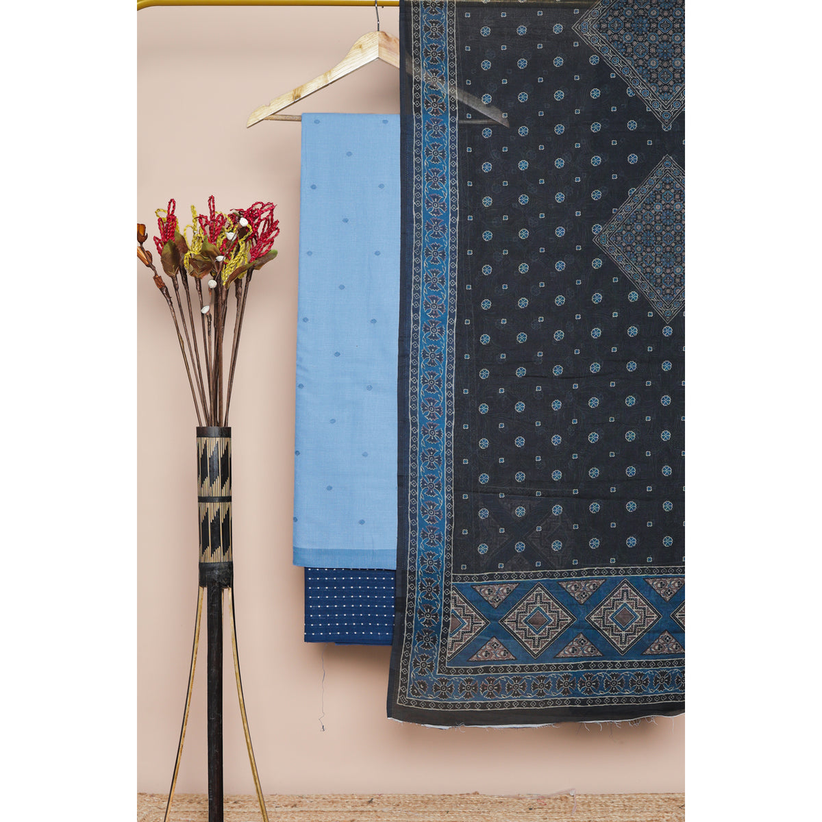PURE COTTON AJRAKH PRINTED SUIT SET