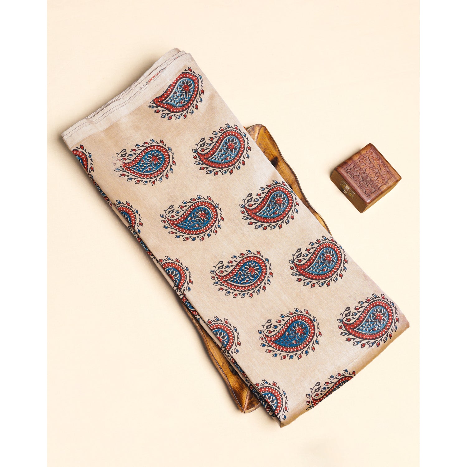 CREPE AJRAKH PRINTED FABRIC