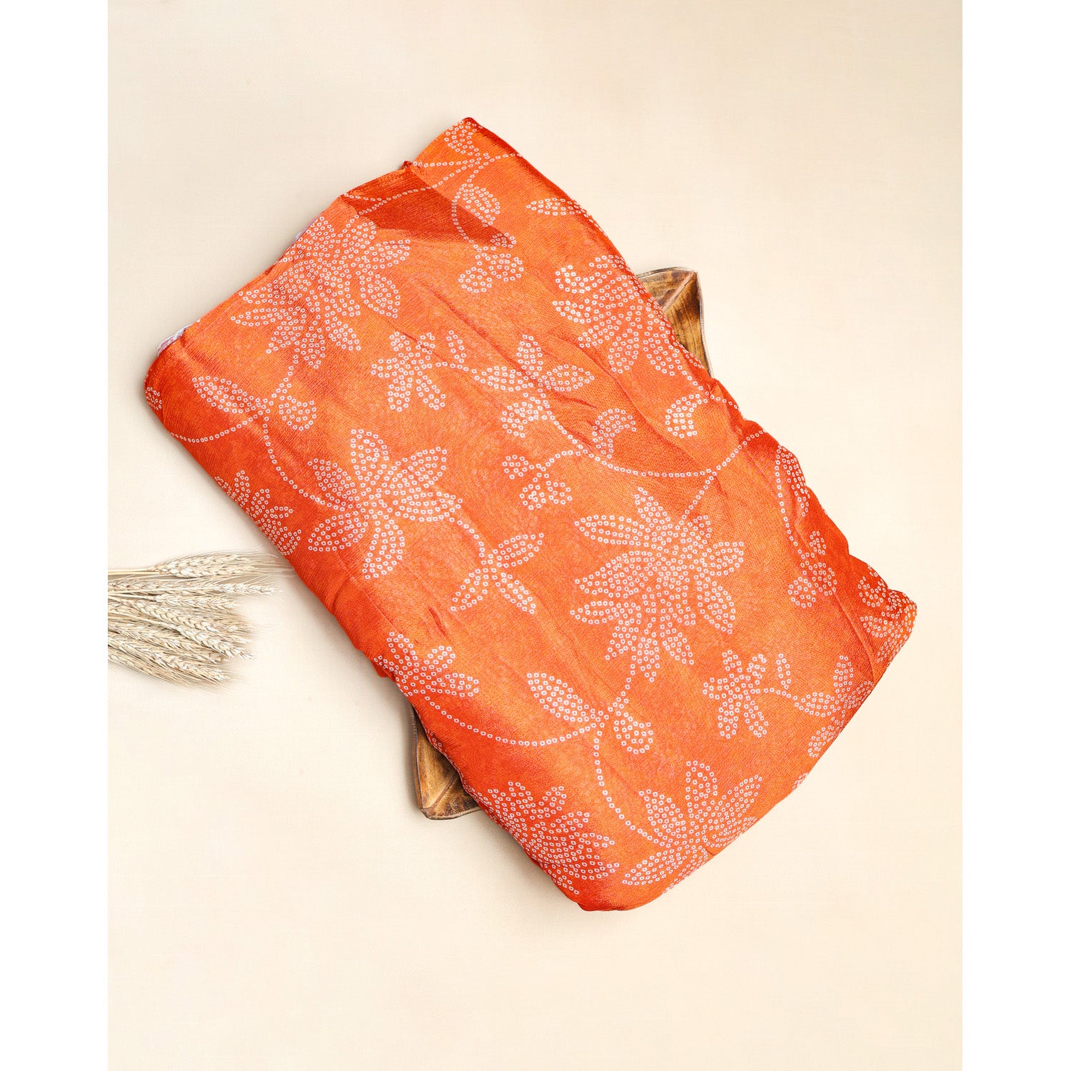 PURE CHINON BANDHANI PRINTED FABRIC