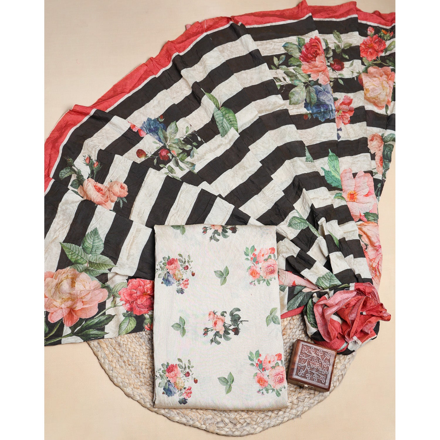 MOGRA CHANDERI 2 PIECE SET