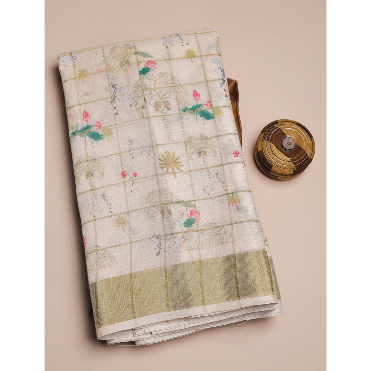 SEMI SILK PRINTED FABRIC