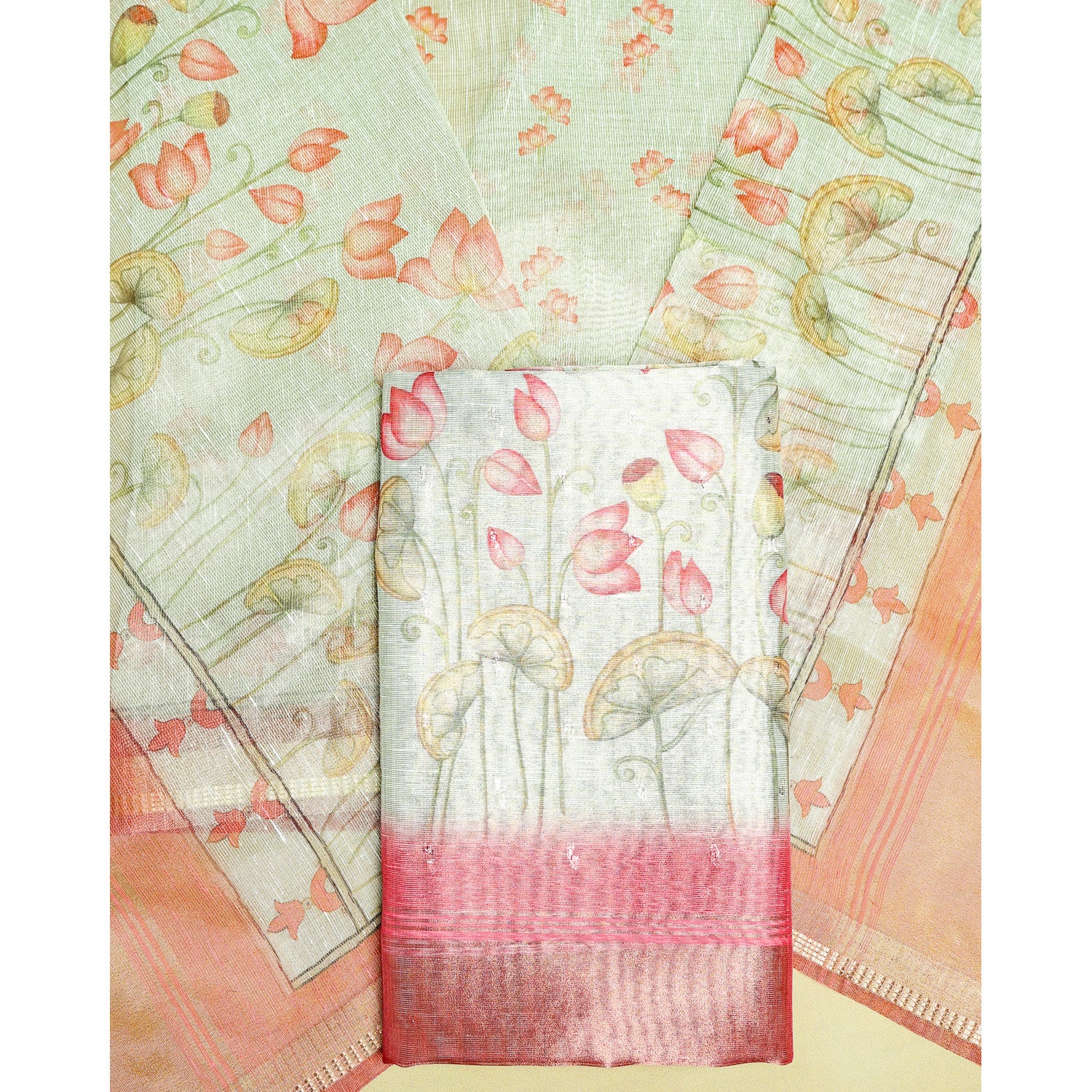 TEHZEEB - TISSUE SILK PRINTED 2 PIECE SET