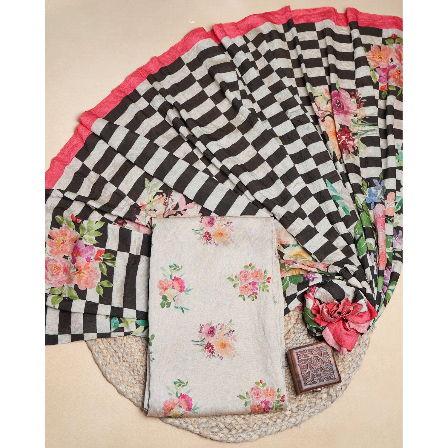 MOGRA CHANDERI 2 PIECE SET