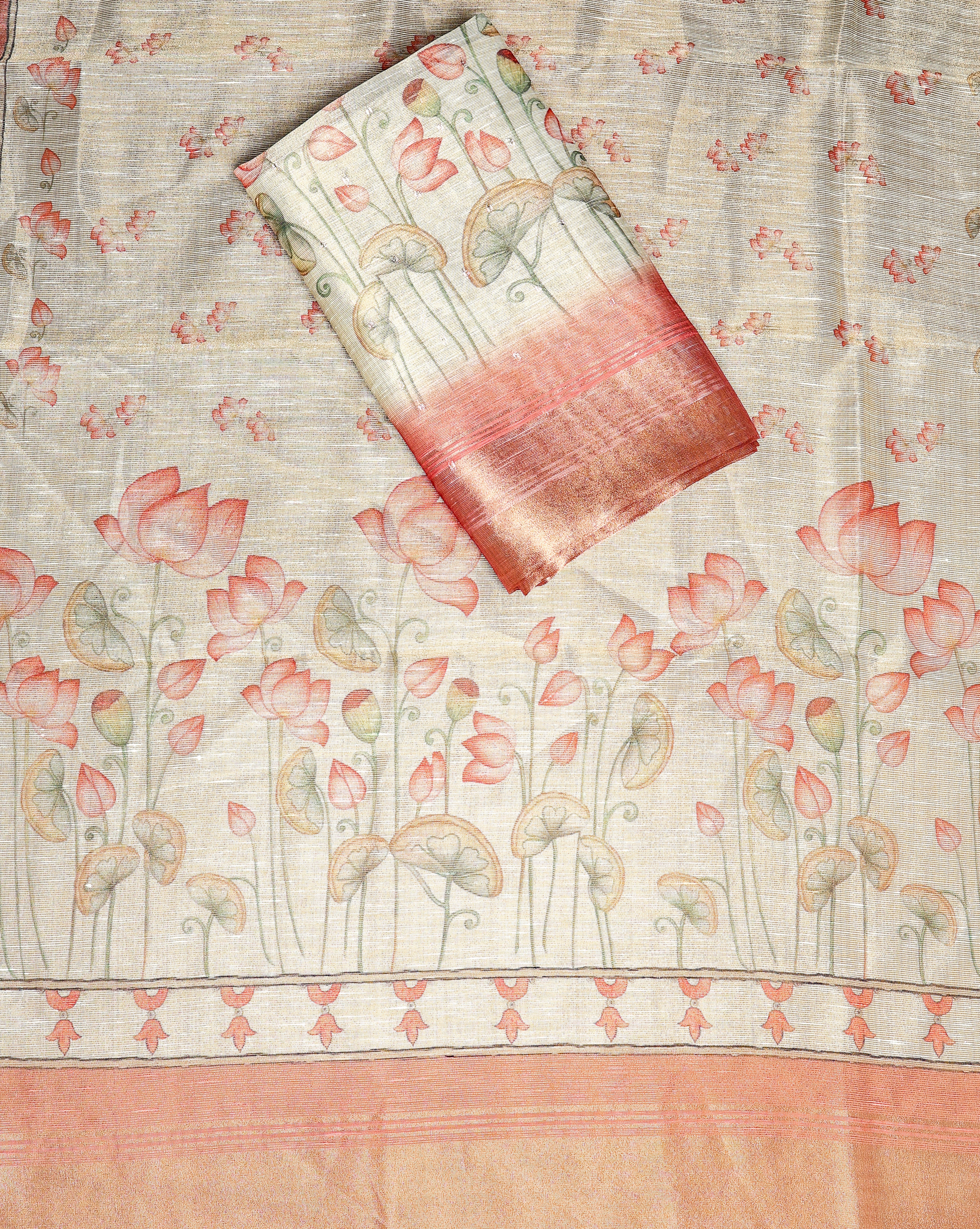 TEHZEEB - TISSUE SILK PRINTED 2 PIECE SET
