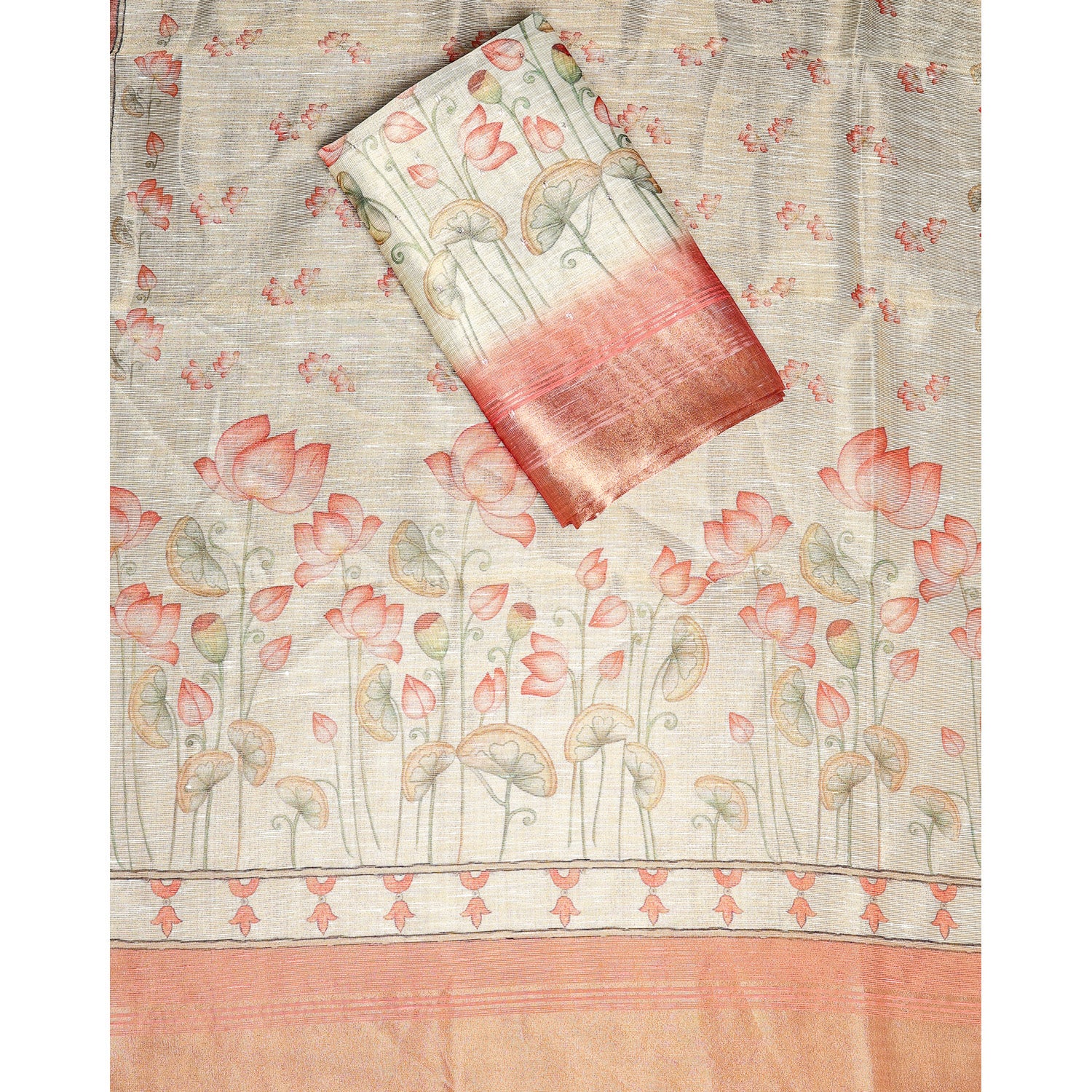 TEHZEEB - TISSUE SILK PRINTED 2 PIECE SET