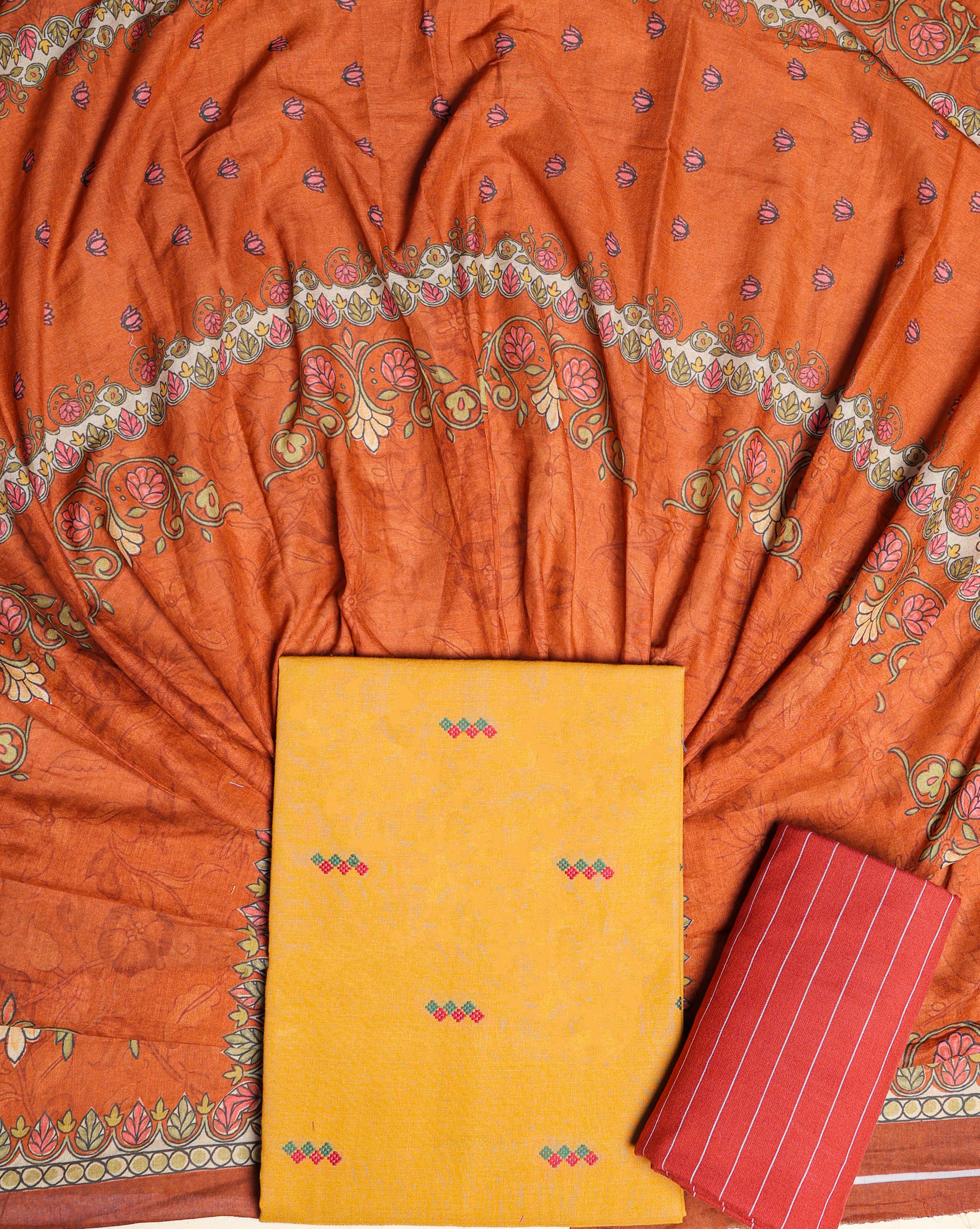 PURE COTTON HANDLOOM SUIT SET