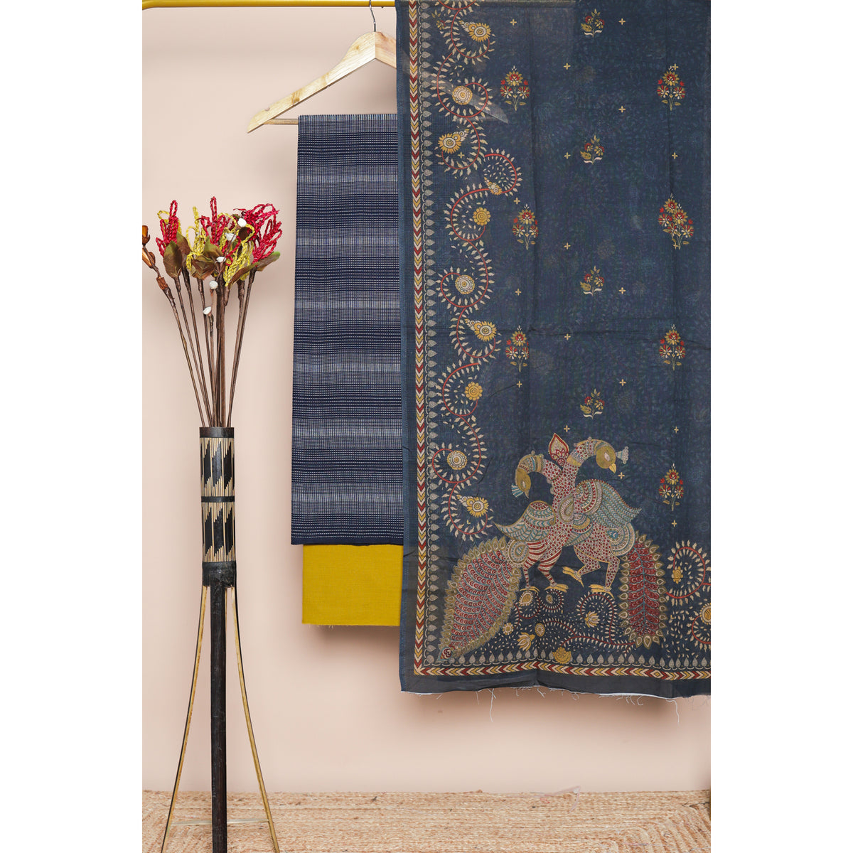 PURE COTTON KALAMKARI PRINTED SUIT SET
