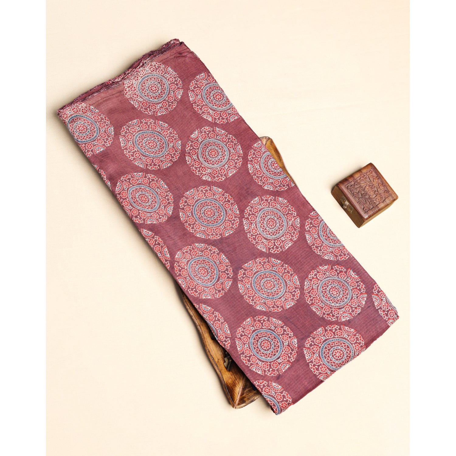 CREPE AJRAKH PRINTED FABRIC