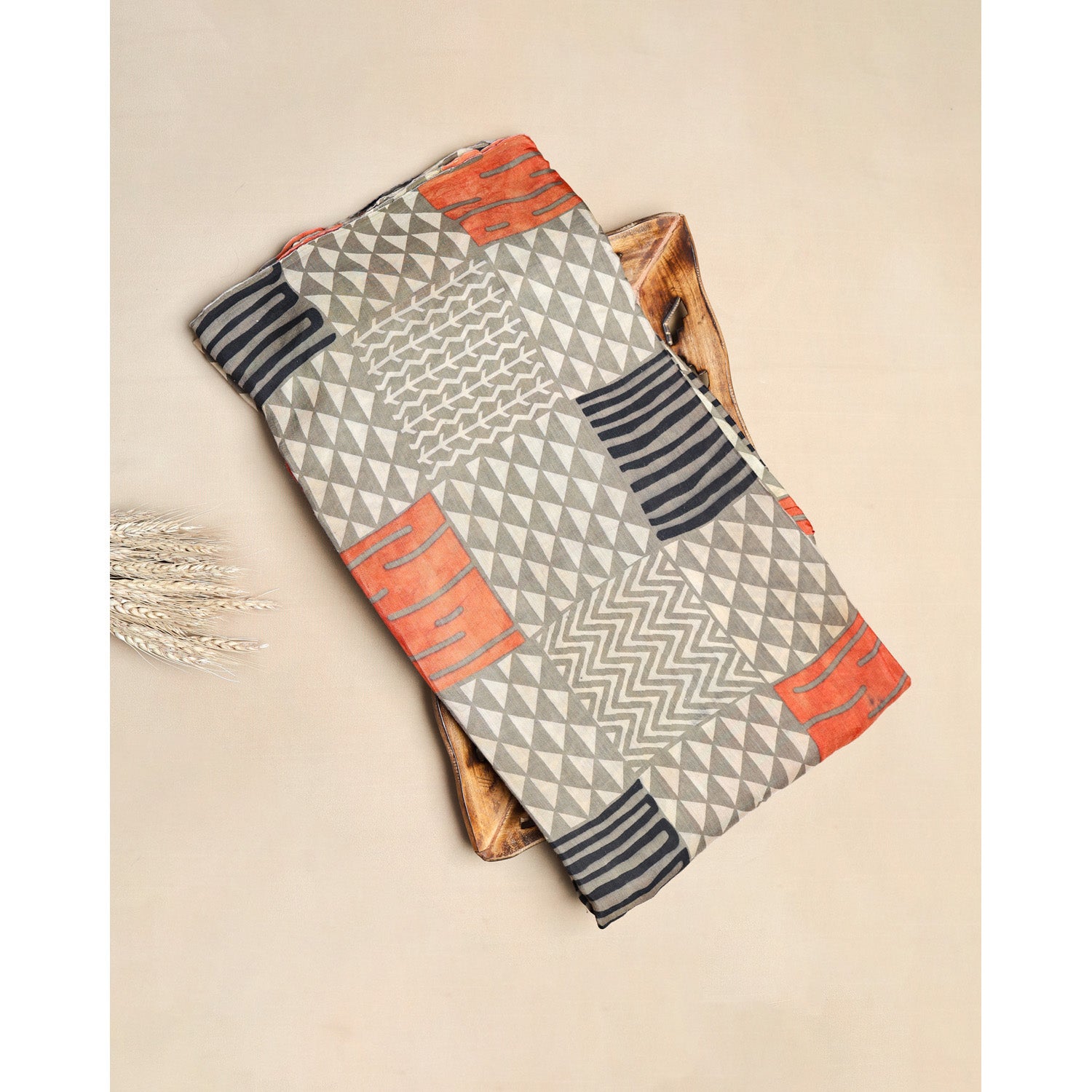 SILK AJRAKH PRINTED FABRIC