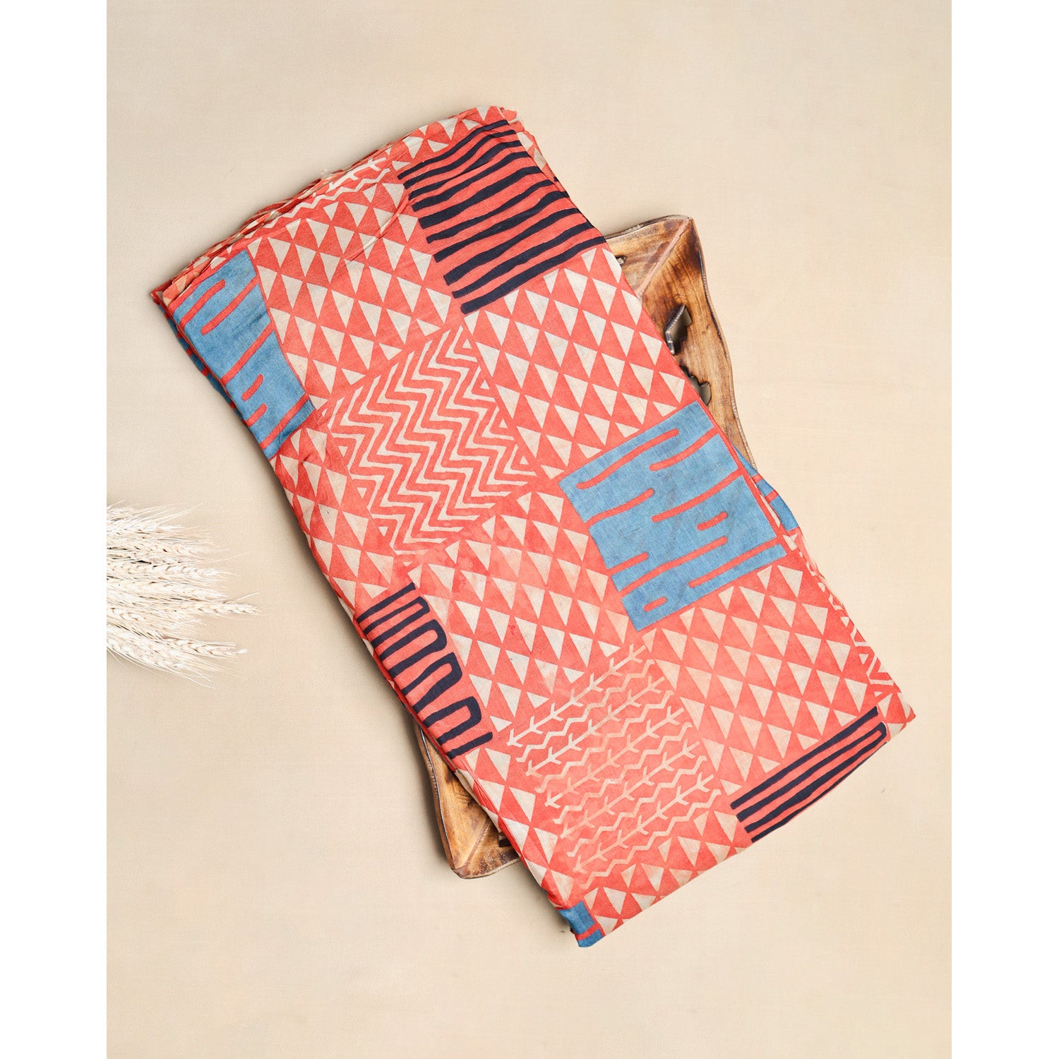 SILK AJRAKH PRINTED FABRIC