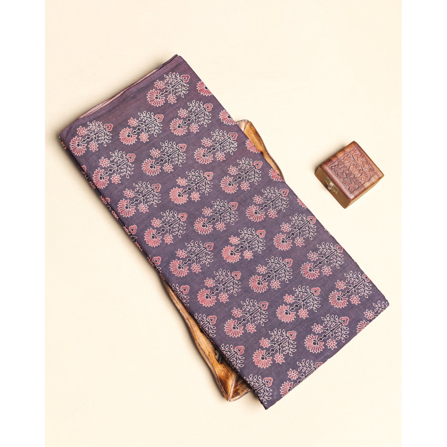 CREPE AJRAKH PRINTED FABRIC