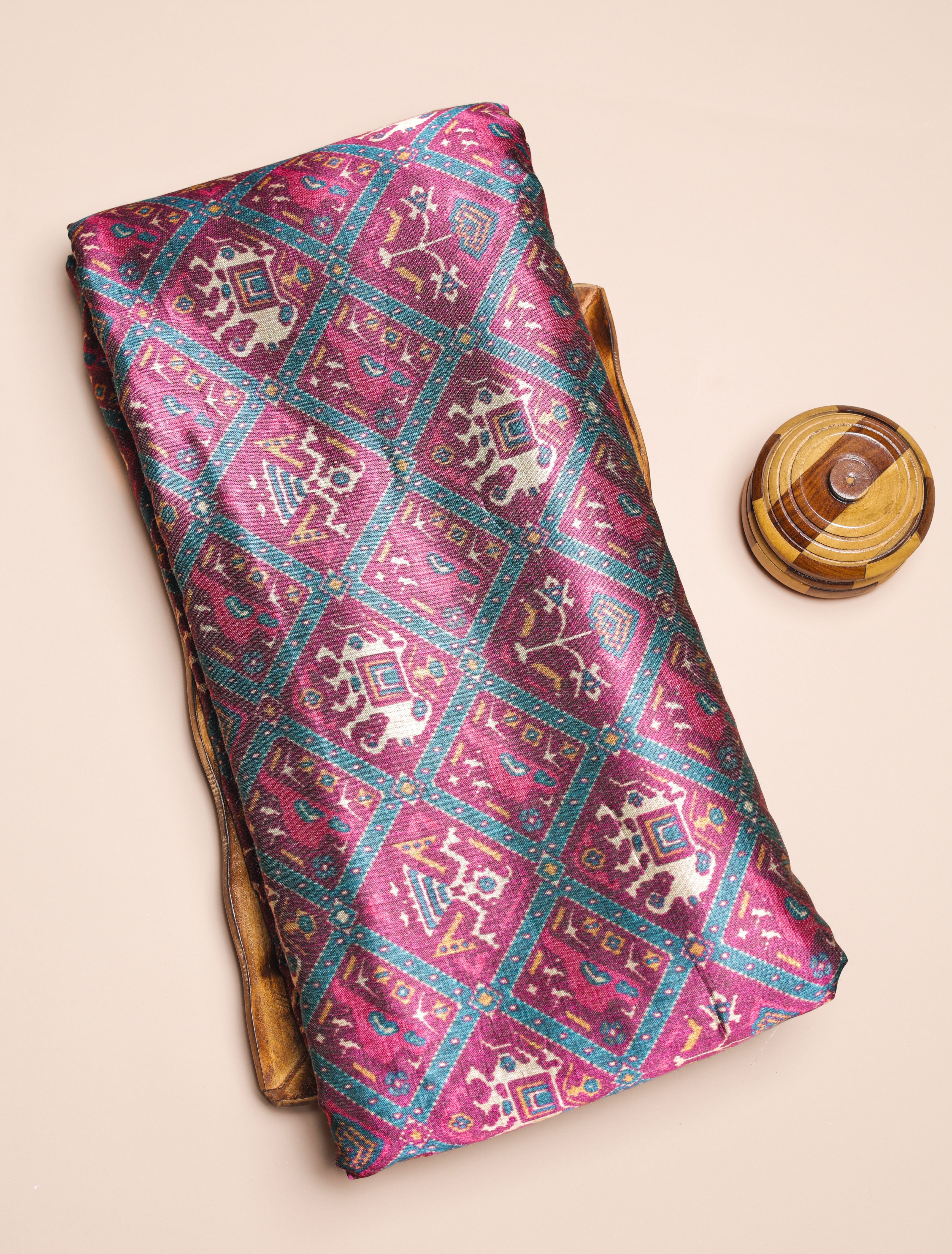 PURE MASHRU GAJJI SILK PRINTED FABRIC