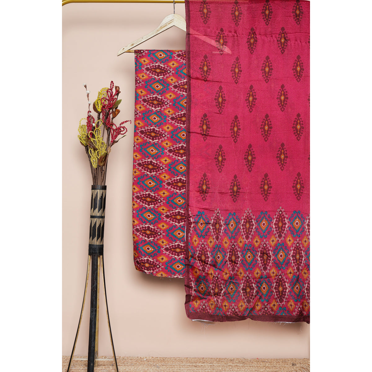 COTTON SILK IKAT 2 PIECE SET