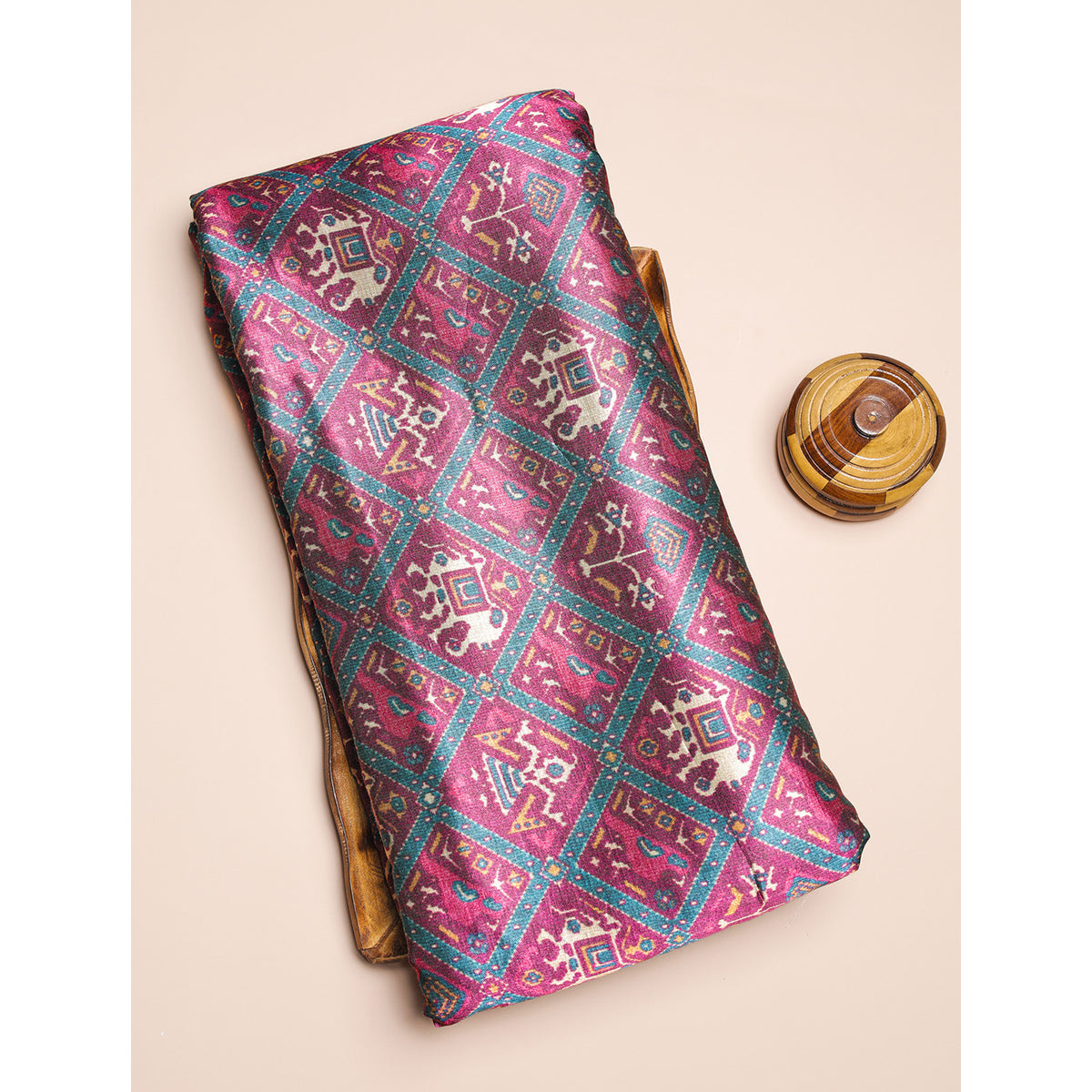 PURE MASHRU GAJJI SILK PRINTED FABRIC