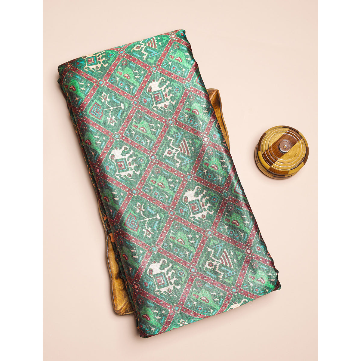 PURE MASHRU GAJJI SILK PRINTED FABRIC