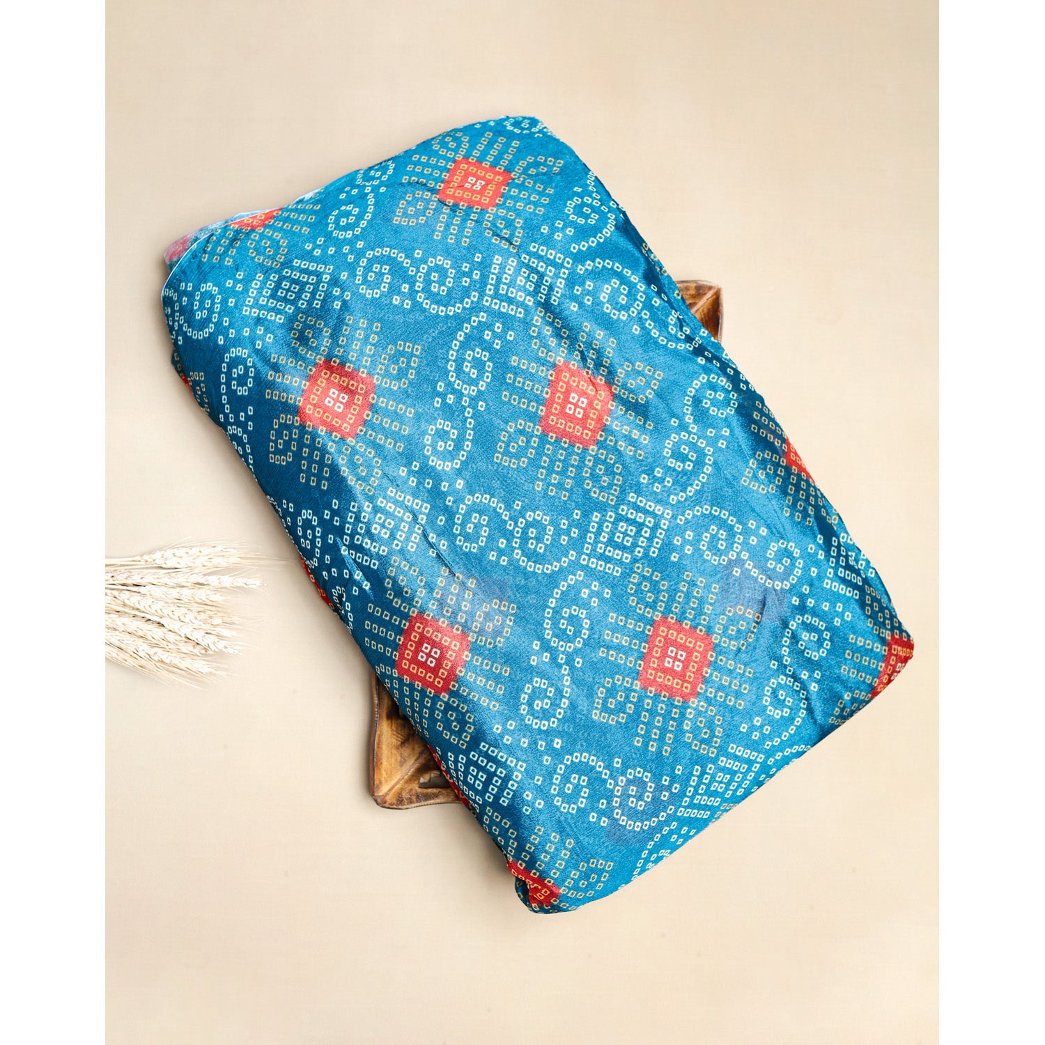 PURE CHINON BANDHANI PRINTED FABRIC