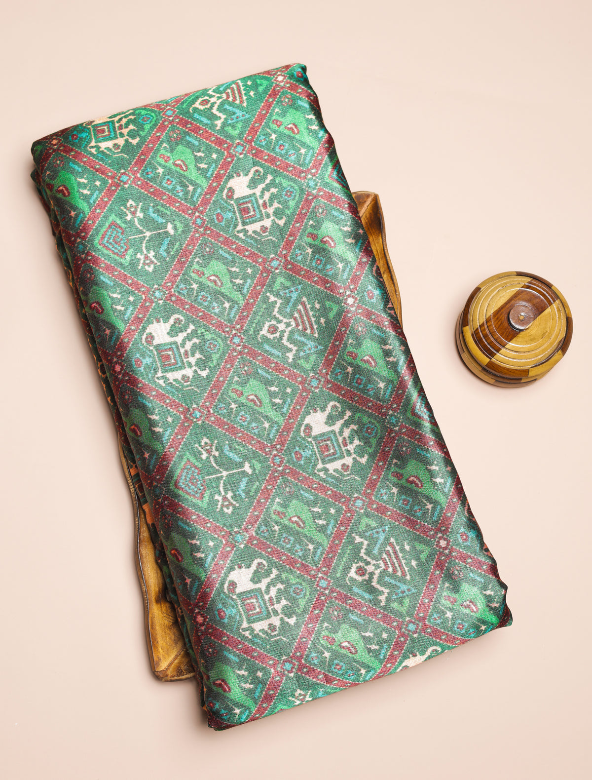 PURE MASHRU GAJJI SILK PRINTED FABRIC