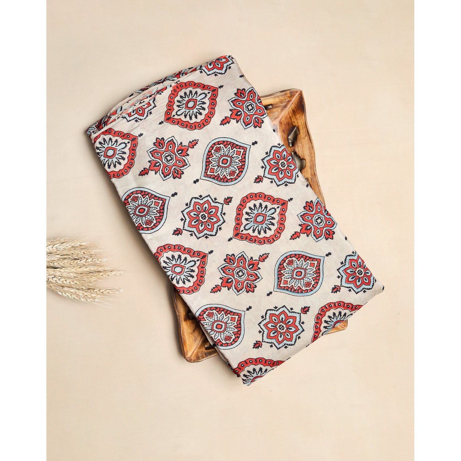 SILK AJRAKH PRINTED FABRIC