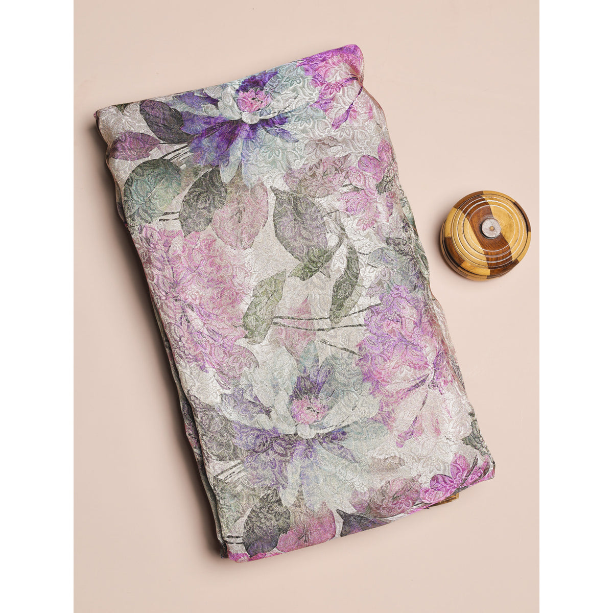 PURE BANARASI JACQUARD SILK PRINTED FABRIC
