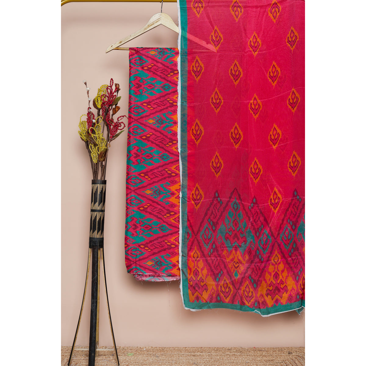COTTON SILK IKAT 2 PIECE SET