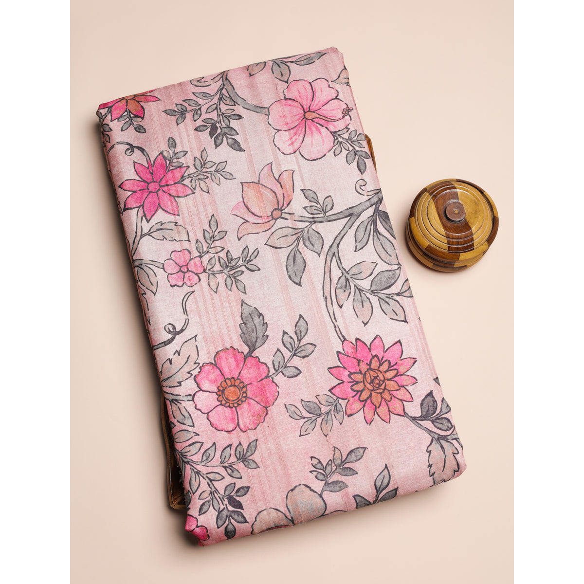SEMI TUSSAR PRINTED FABRIC