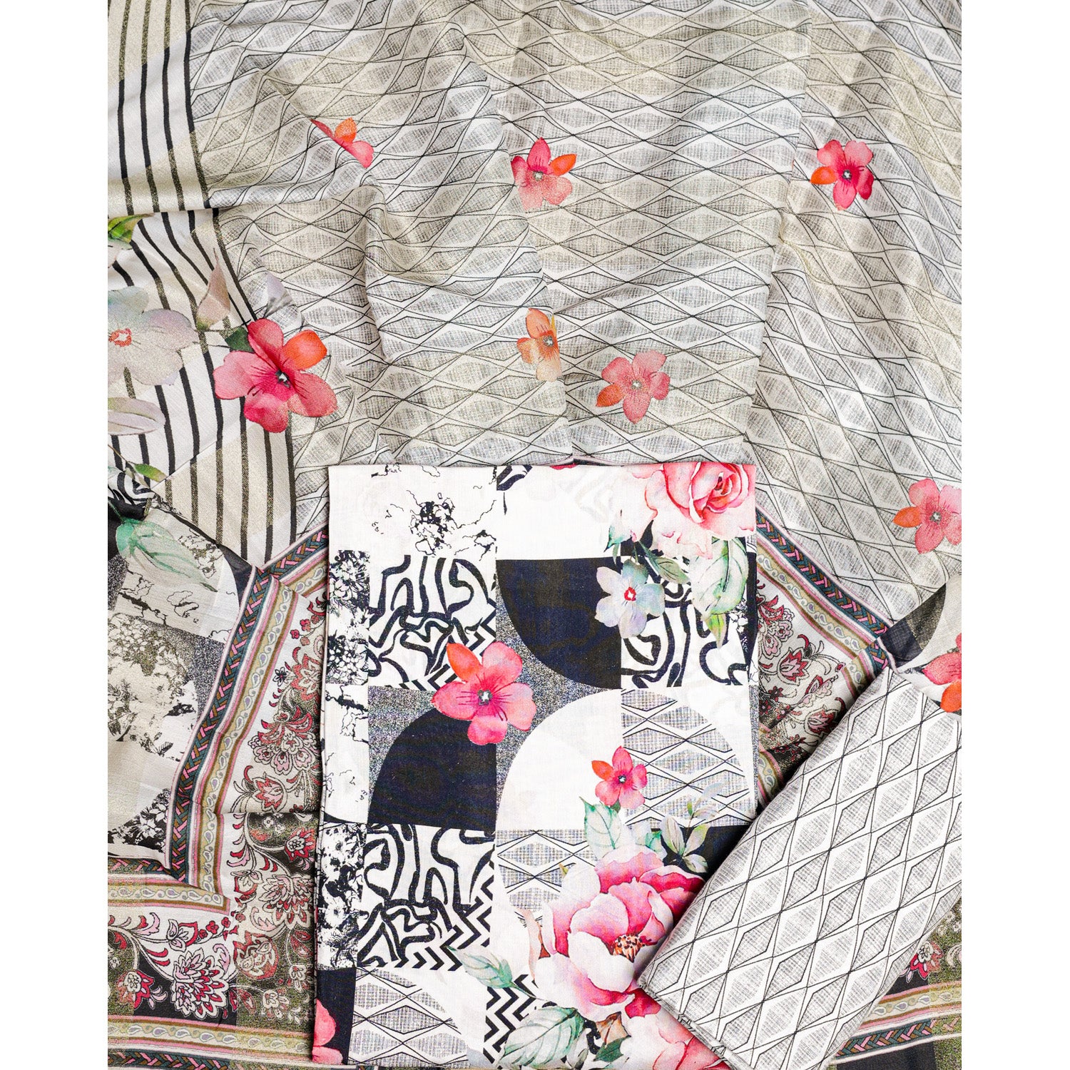 COTTON SILK SUIT SET