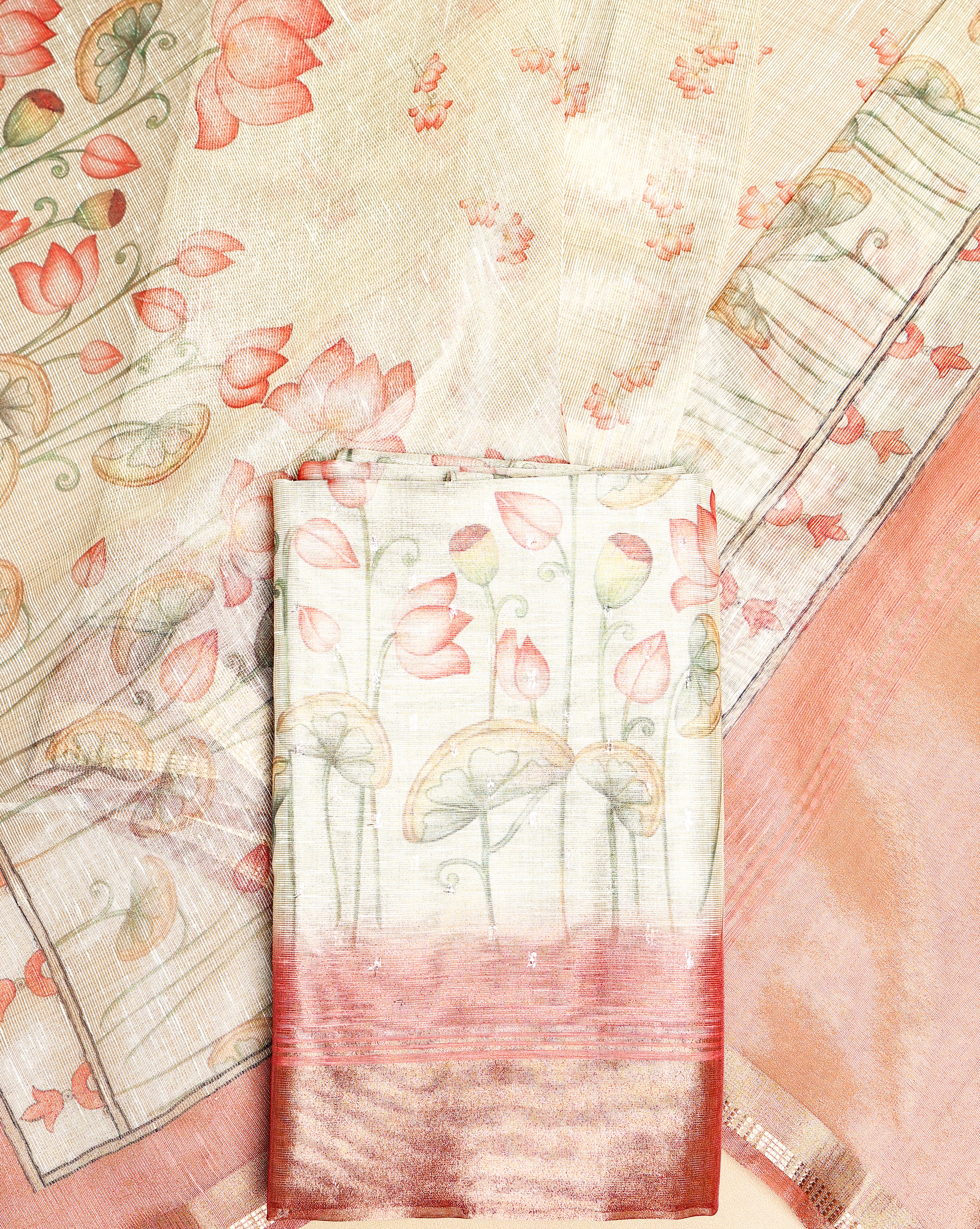 TEHZEEB - TISSUE SILK PRINTED 2 PIECE SET