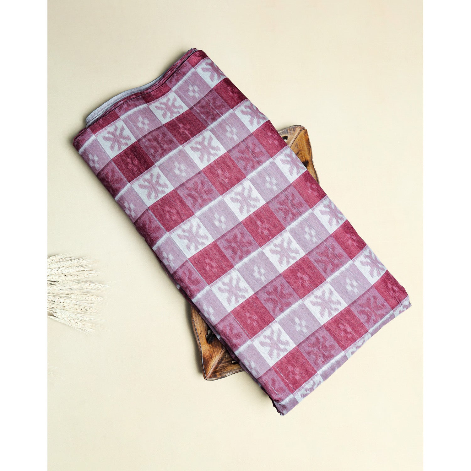SEMI TUSSAR IKAT PRINTED FABRIC