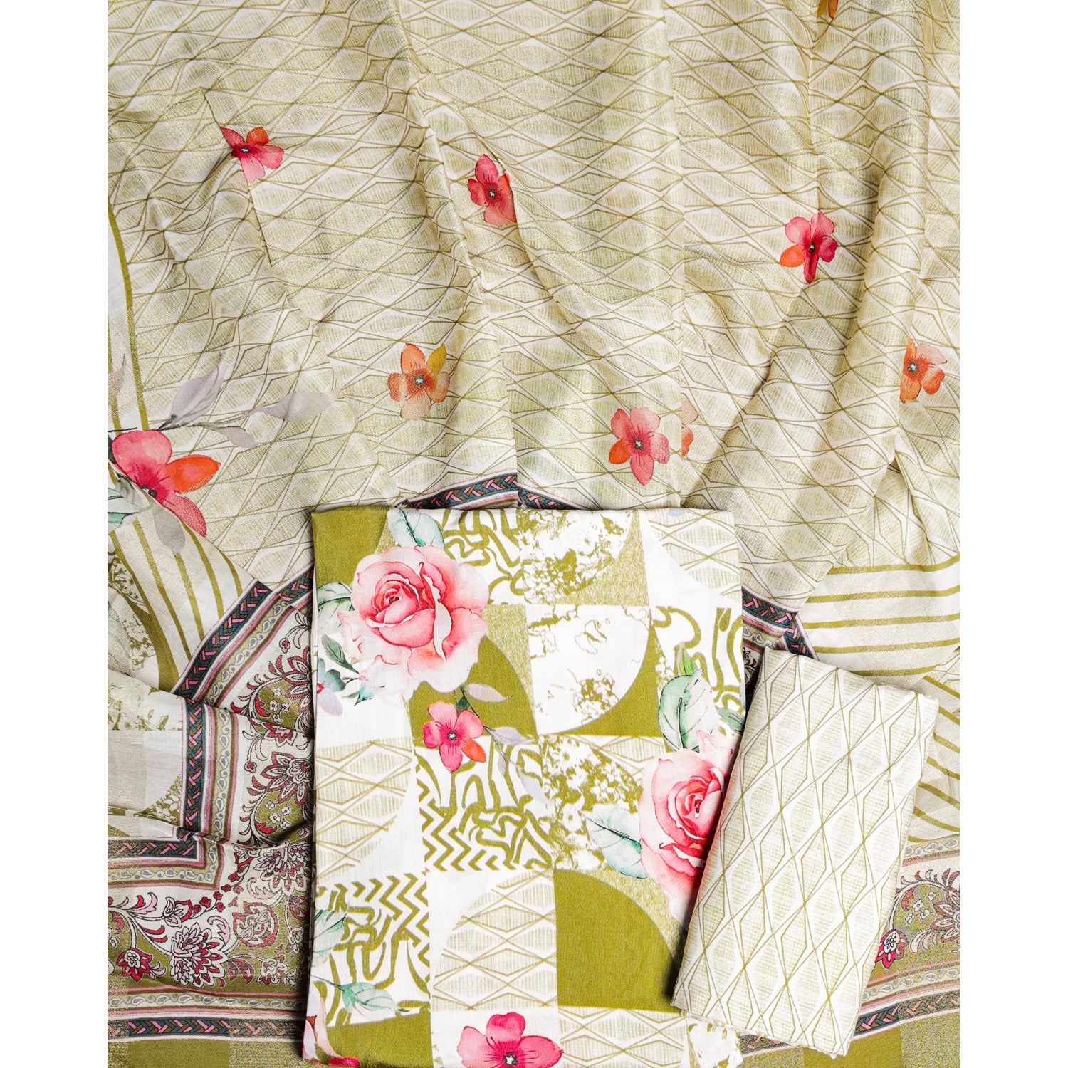 COTTON SILK SUIT SET