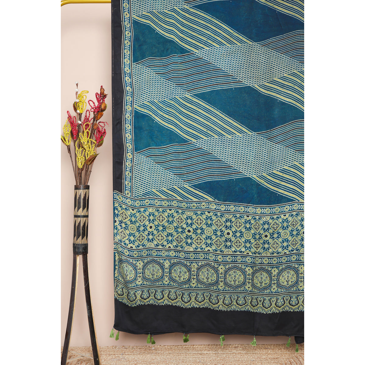 PURE MODAL SILK AJRAKH DUPATTA