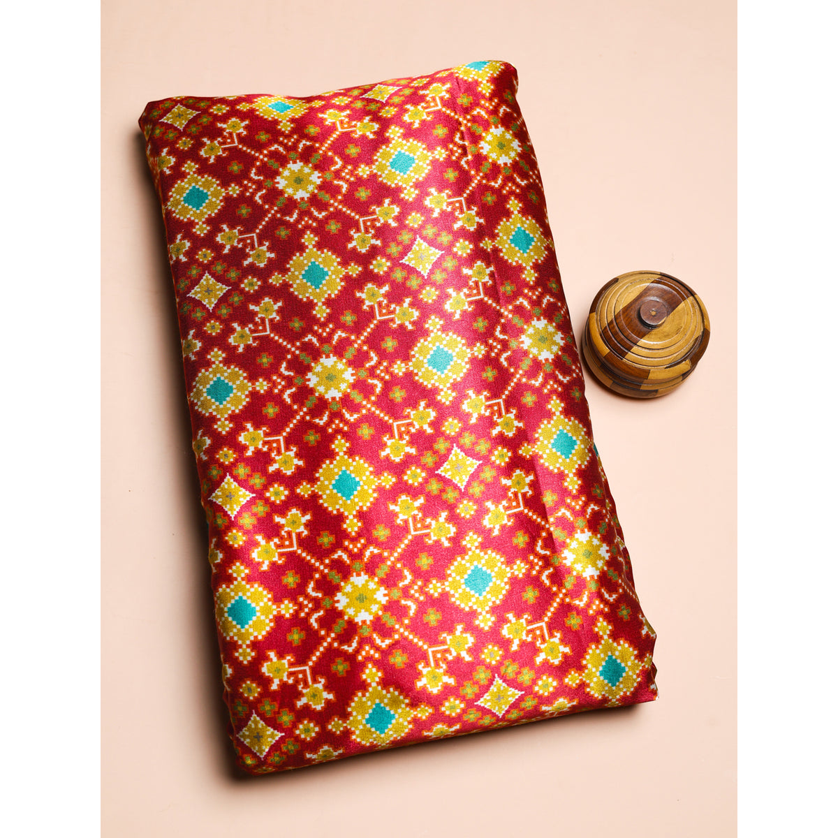 PURE MASHRU GAJJI SILK PATOLA PRINTED FABRIC