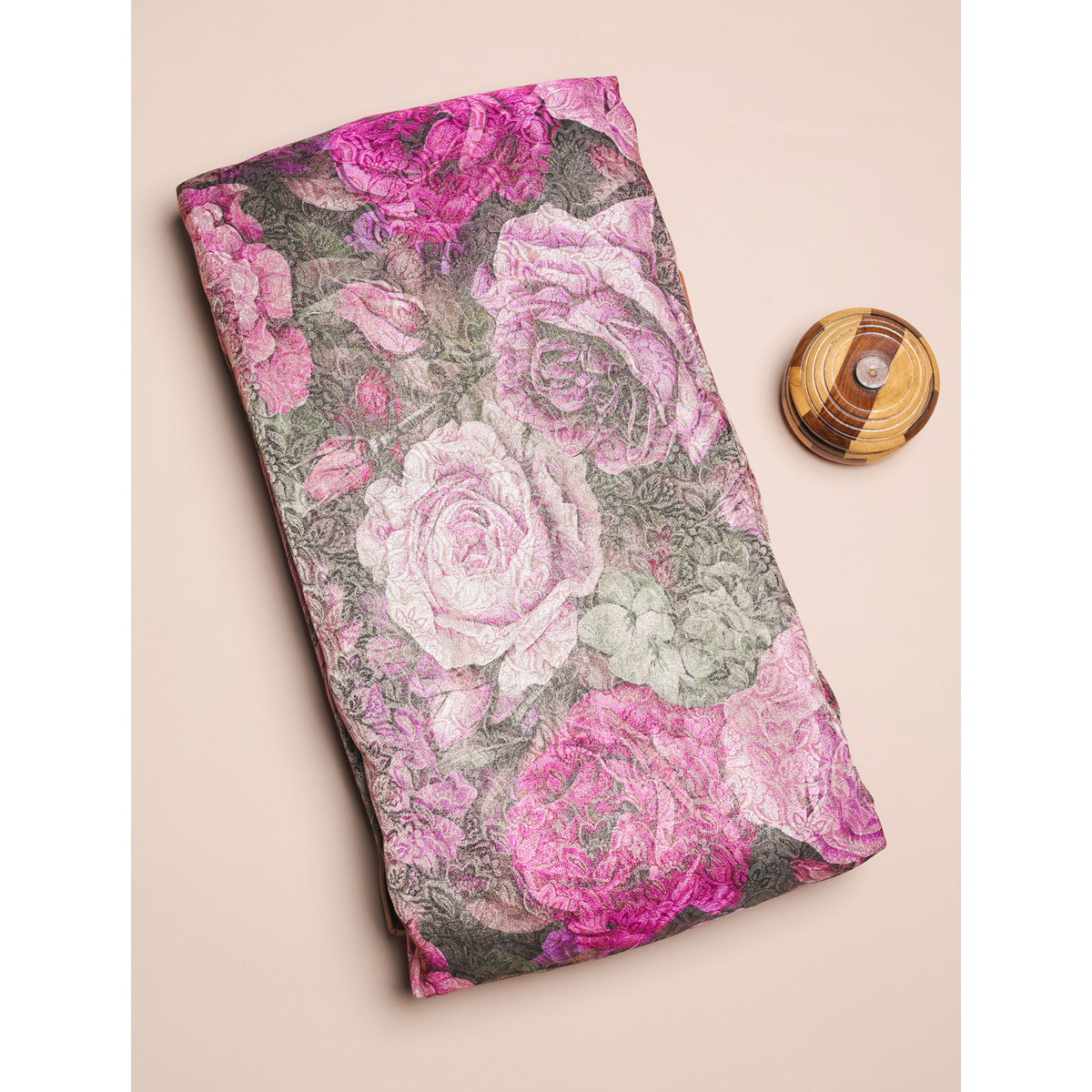 PURE BANARASI JACQUARD SILK PRINTED FABRIC
