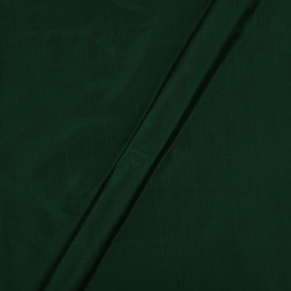 Pure Plain Silk Bottle Green Colour Fabric Online 1002AC