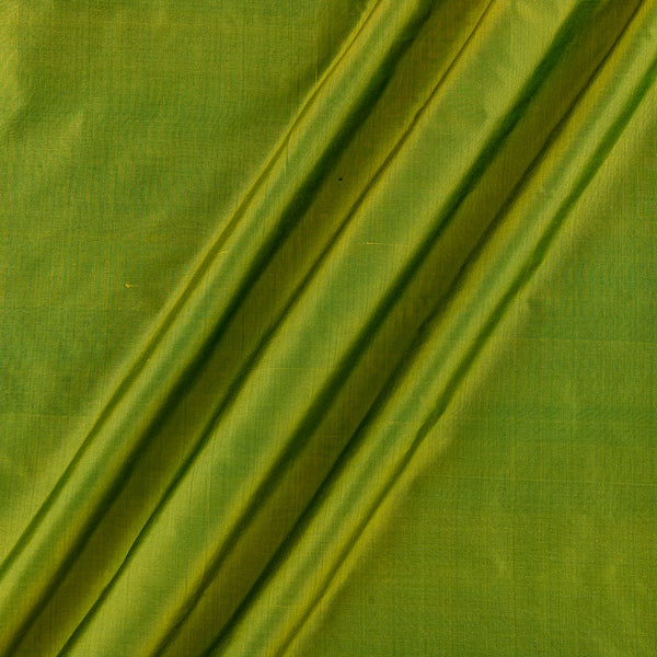 Pure Plain Silk Mehendi Green X Mustard Cross Tone Fabric Online 1002AE