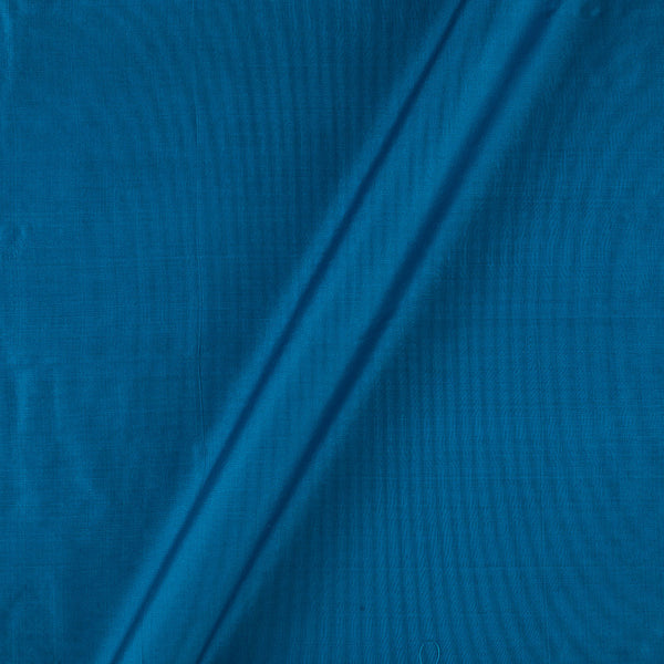 Blue Color Plain Cotton Silk Dress Material Fabric
