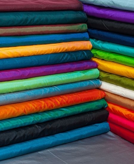 Silk Fabric in Single & Dual Tones, perfect match for half & half saree.