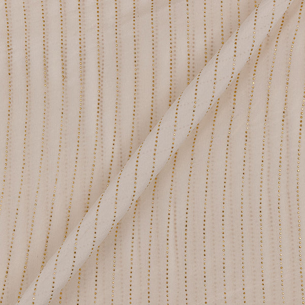 Buy Dyeable Gold Dew Drops Chinon Chiffon Fabric Online 1019AD