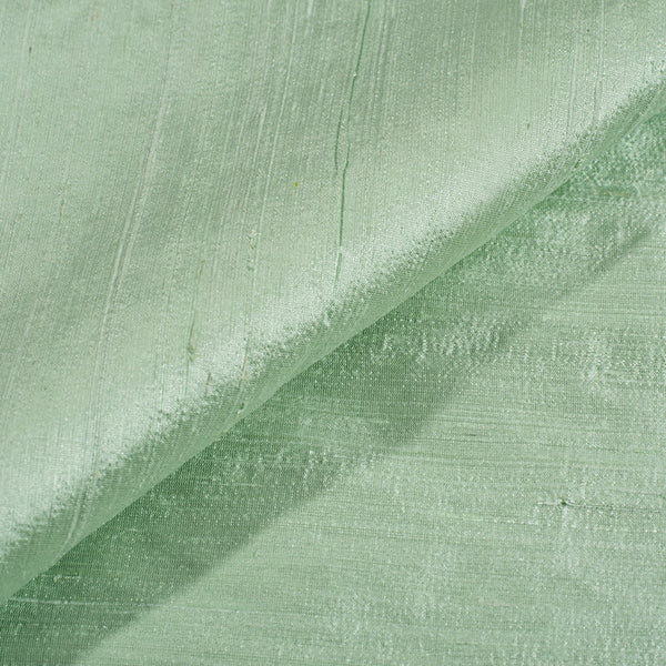 95gm Pure Handloom Raw Silk Mint Colour Fabric