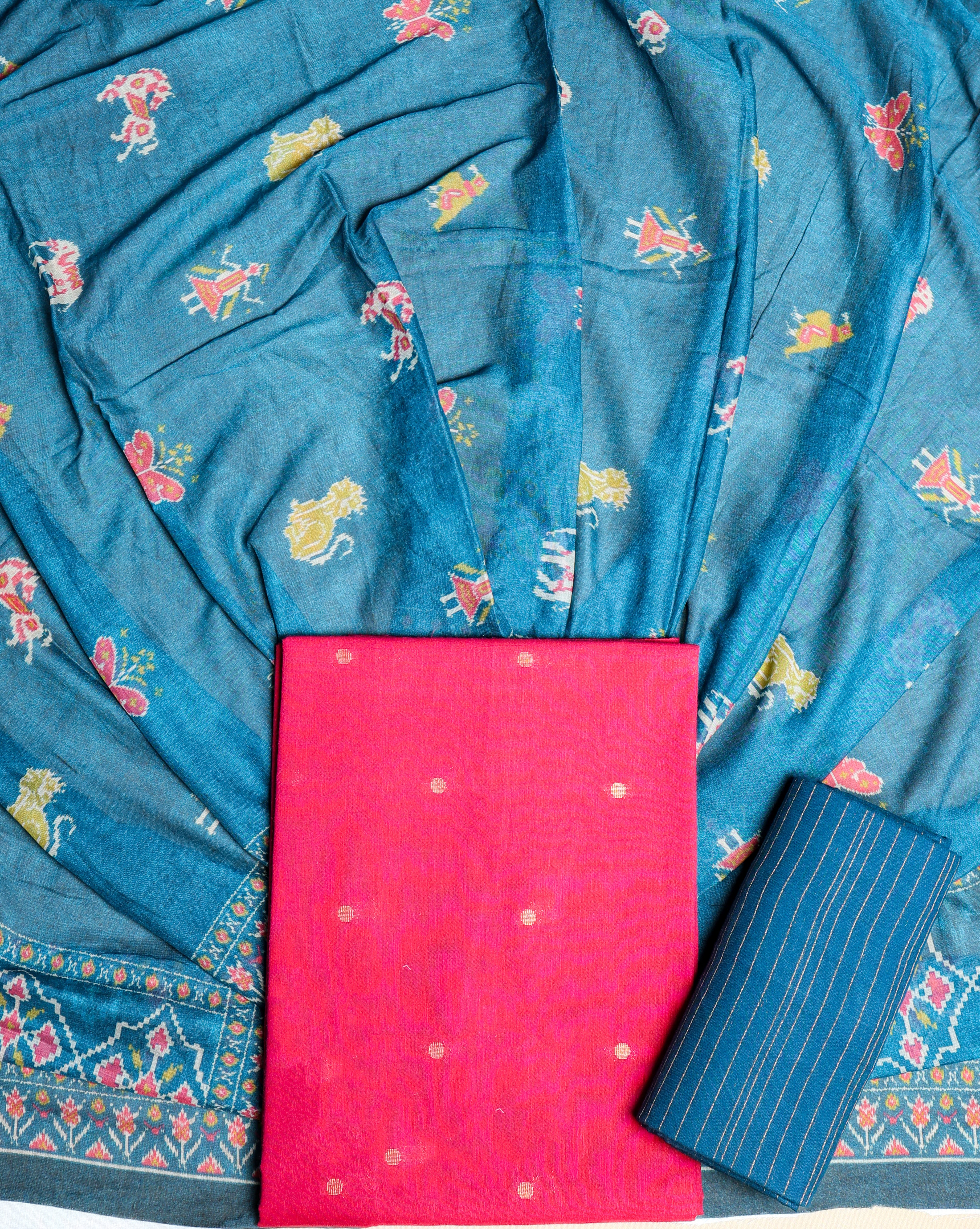 PURE COTTON HANDLOOM SUIT SET